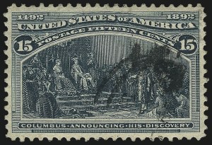 Sale 984, Lot 553, 1893 Columbian Issue (10c thru $1.00, Scott 237-241)