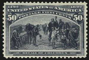 Sale 984, Lot 562, 1893 Columbian Issue (10c thru $1.00, Scott 237-241), 50c Columbian (240) Sale 984, Lot 562, 1893 Columbian Issue (10c thru $1.00, Scott 237-241)