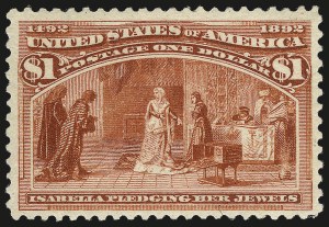 Sale 984, Lot 567, 1893 Columbian Issue (10c thru $1.00, Scott 237-241)