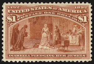 Sale 984, Lot 568, 1893 Columbian Issue (10c thru $1.00, Scott 237-241)