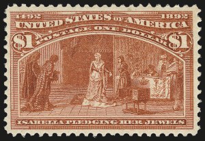 Sale 984, Lot 571, 1893 Columbian Issue (10c thru $1.00, Scott 237-241), $1.00 Columbian (241) Sale 984, Lot 571, 1893 Columbian Issue (10c thru $1.00, Scott 237-241)