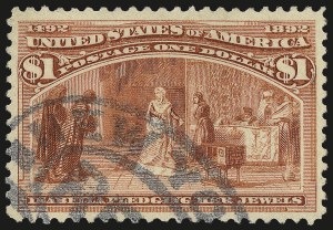 Sale 984, Lot 575, 1893 Columbian Issue (10c thru $1.00, Scott 237-241)