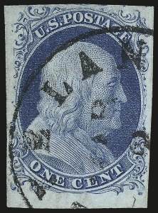 Sale 984, Lot 58, 1c 1851-56 Issue (Scott 5-9)
