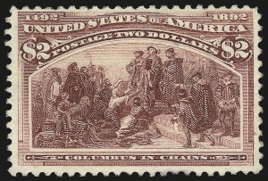 Sale 984, Lot 586, 1893 Columbian Issue ($2.00 thru $5.00, Scott 242-245), $2.00 Columbian (242) Sale 984, Lot 586, 1893 Columbian Issue ($2.00 thru $5.00, Scott 242-245)