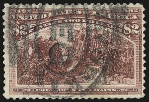 Sale 984, Lot 590, 1893 Columbian Issue ($2.00 thru $5.00, Scott 242-245)