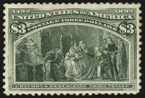 Sale 984, Lot 595, 1893 Columbian Issue ($2.00 thru $5.00, Scott 242-245)