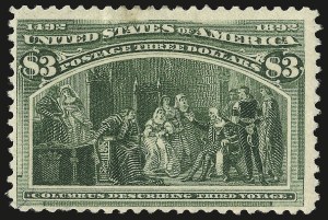 Sale 984, Lot 599, 1893 Columbian Issue ($2.00 thru $5.00, Scott 242-245)