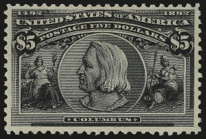 Sale 984, Lot 624, 1893 Columbian Issue ($2.00 thru $5.00, Scott 242-245)