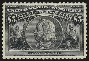 Sale 984, Lot 625, 1893 Columbian Issue ($2.00 thru $5.00, Scott 242-245)