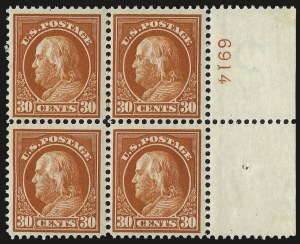 Sale 984, Lot 874, 1912-14 Washington-Franklin Issue (Scott 405-423)