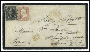 Sale 989, Lot 93A, 1861-66 Issue, incl. Encased Postage