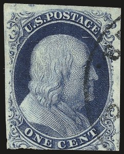 Sale 992, Lot 2027, 1c 1851-56 Issue (Scott 5-9)