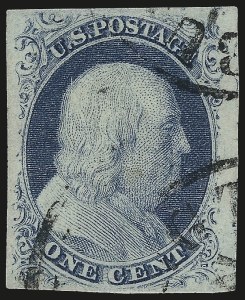 Sale 992, Lot 2031, 1c 1851-56 Issue (Scott 5-9)