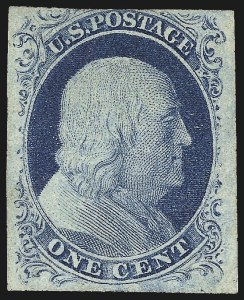 Sale 992, Lot 2038, 1c 1851-56 Issue (Scott 5-9)