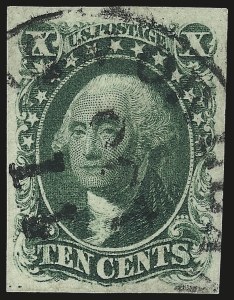 Sale 992, Lot 2051, 10c and 12c 1851-56 Issue (Scott 13-17)