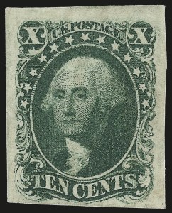 Sale 992, Lot 2053, 10c and 12c 1851-56 Issue (Scott 13-17)