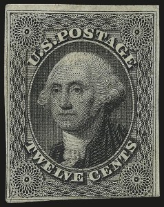Sale 992, Lot 2064, 10c and 12c 1851-56 Issue (Scott 13-17)