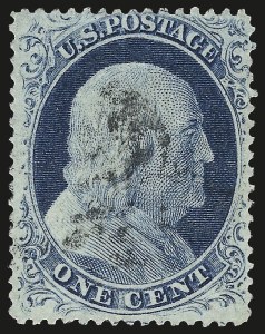 Sale 992, Lot 2079, 1c 1857-60 Issue (Scott 18-24), 1c Blue, Ty. IV (23) Sale 992, Lot 2079, 1c 1857-60 Issue (Scott 18-24)
