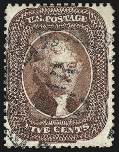 Sale 992, Lot 2086, 3c-5c 1857-60 Issue (Scott 25-30A)