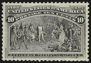 Sale Number 992, Lot Number 2294, 1893 Columbian Issue (10c thru $1.00, Scott 237-241) Sale Number 992, Lot Number 2294, 1893 Columbian Issue (10c thru $1.00, Scott 237-241)