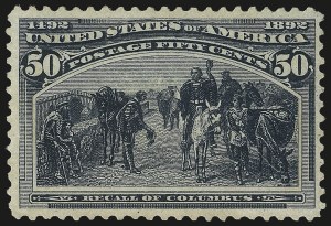 Sale 992, Lot 2302, 1893 Columbian Issue (10c thru $1.00, Scott 237-241)