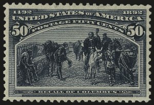 Sale 992, Lot 2305, 1893 Columbian Issue (10c thru $1.00, Scott 237-241)