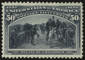 Sale Number 992, Lot Number 2306, 1893 Columbian Issue (10c thru $1.00, Scott 237-241) Sale Number 992, Lot Number 2306, 1893 Columbian Issue (10c thru $1.00, Scott 237-241)