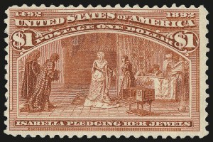 Sale 992, Lot 2311, 1893 Columbian Issue (10c thru $1.00, Scott 237-241)
