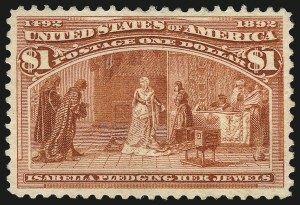 Sale 992, Lot 2312, 1893 Columbian Issue (10c thru $1.00, Scott 237-241), $1.00 Columbian (241) Sale 992, Lot 2312, 1893 Columbian Issue (10c thru $1.00, Scott 237-241)