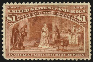 Sale 992, Lot 2313, 1893 Columbian Issue (10c thru $1.00, Scott 237-241), $1.00 Columbian (241) Sale 992, Lot 2313, 1893 Columbian Issue (10c thru $1.00, Scott 237-241)