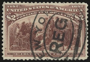 Sale 992, Lot 2323, 1893 Columbian Issue ($2.00 thru $5.00, Scott 242-245)