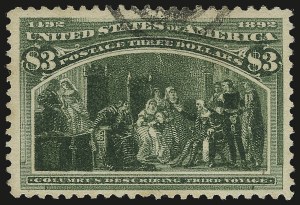 Sale 992, Lot 2334, 1893 Columbian Issue ($2.00 thru $5.00, Scott 242-245)