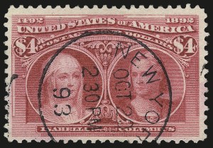 Sale 992, Lot 2336, 1893 Columbian Issue ($2.00 thru $5.00, Scott 242-245)