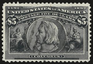 Sale 992, Lot 2346, 1893 Columbian Issue ($2.00 thru $5.00, Scott 242-245)