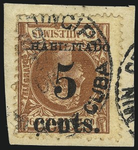Sale 992, Lot 2716, The Dr. Yamil H. Kouri Collection of Cuba Puerto Principe Issues (First Printing)