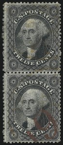 Sale 993, Lot 342, 12c-90c 1857-60 Issue Off Cover