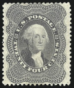 Sale 993, Lot 346, 12c-90c 1857-60 Issue Off Cover, 24c Gray Lilac (37) Sale 993, Lot 346, 12c-90c 1857-60 Issue Off Cover