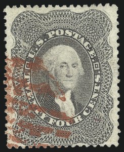 Sale 993, Lot 347, 12c-90c 1857-60 Issue Off Cover, 24c Gray Lilac (37) Sale 993, Lot 347, 12c-90c 1857-60 Issue Off Cover
