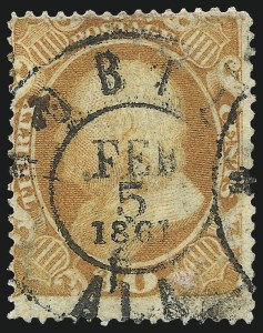 Sale 993, Lot 359, 12c-90c 1857-60 Issue Off Cover