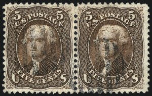 Sale 993, Lot 405, 1861-66 Issue Off Cover, 5c Brown (76) Sale 993, Lot 405, 1861-66 Issue Off Cover