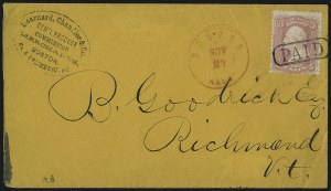 Sale 993, Lot 419, 1861-66 Issue On Cover (Scott 63-65)
