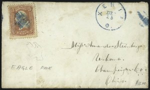 Sale 993, Lot 429, 1861-66 Issue On Cover (Scott 63-65)