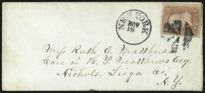 Sale 993, Lot 455, 1867-68 Grilled Issue (A thru D Grills)