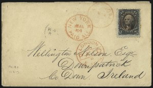 Sale 993, Lot 500, 1867-68 Grilled Issue (E Grill)