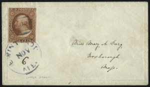 Sale 996, Lot 3035, 1851 3c Orange Brown Shades, Part India Paper