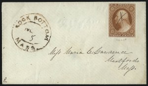 Sale 996, Lot 3043, 1851 3c Orange Brown Covers
