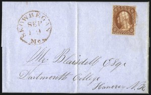 Sale 996, Lot 3049, 1851 3c Orange Brown Covers