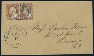 Sale 996, Lot 3064, 1851 3c Orange Brown Covers