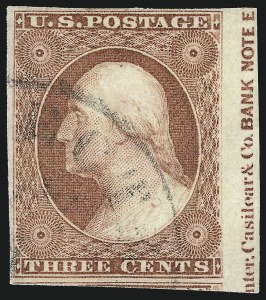 Sale 996, Lot 3075, 1851 3c Dull Red Shades - Imprint copies, Unused