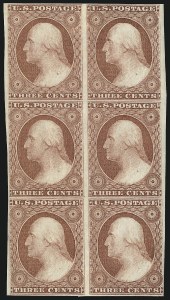 Sale 996, Lot 3079, 1851 3c Dull Red Shades - Imprint copies, Unused